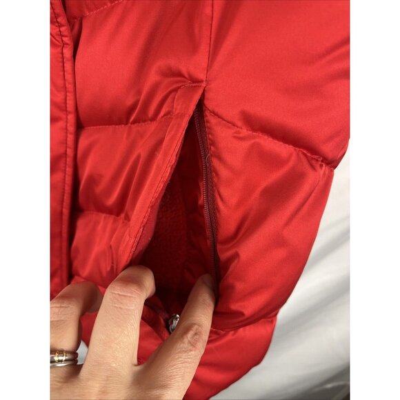 Eddie Bauer 550 Premium Quality Goose Down Cherry Red Vest Women's Size S - Picture 5 of 13